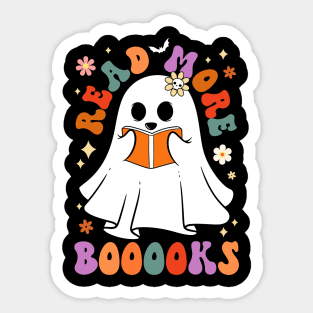 Retro Groovy Read More Books Ghost Boo Sticker